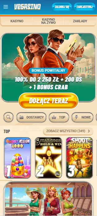 Mobilne kasyno Vegasino